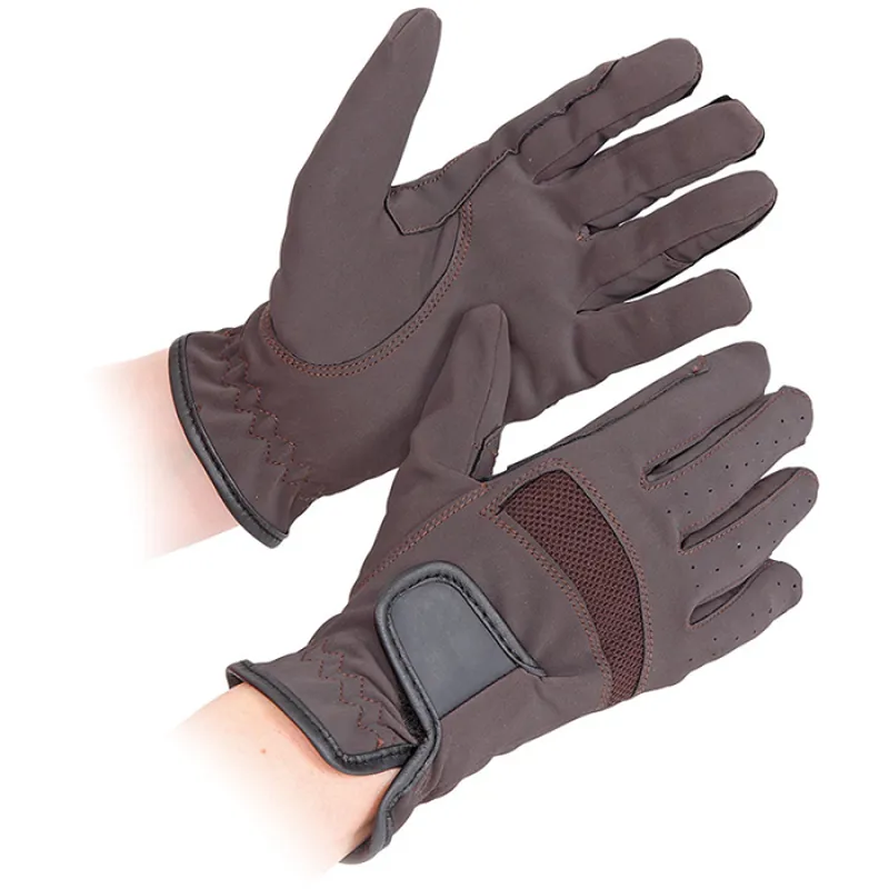 Shires Bicton Lightweight Competition Gloves - Brown