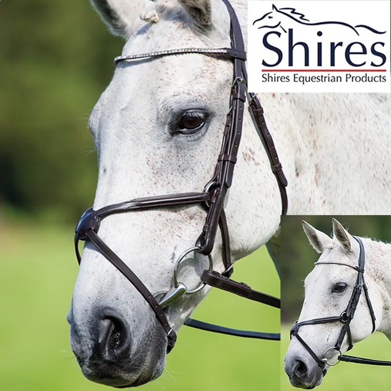 Shires Aviemore Diamante Grackle Bridle - Black