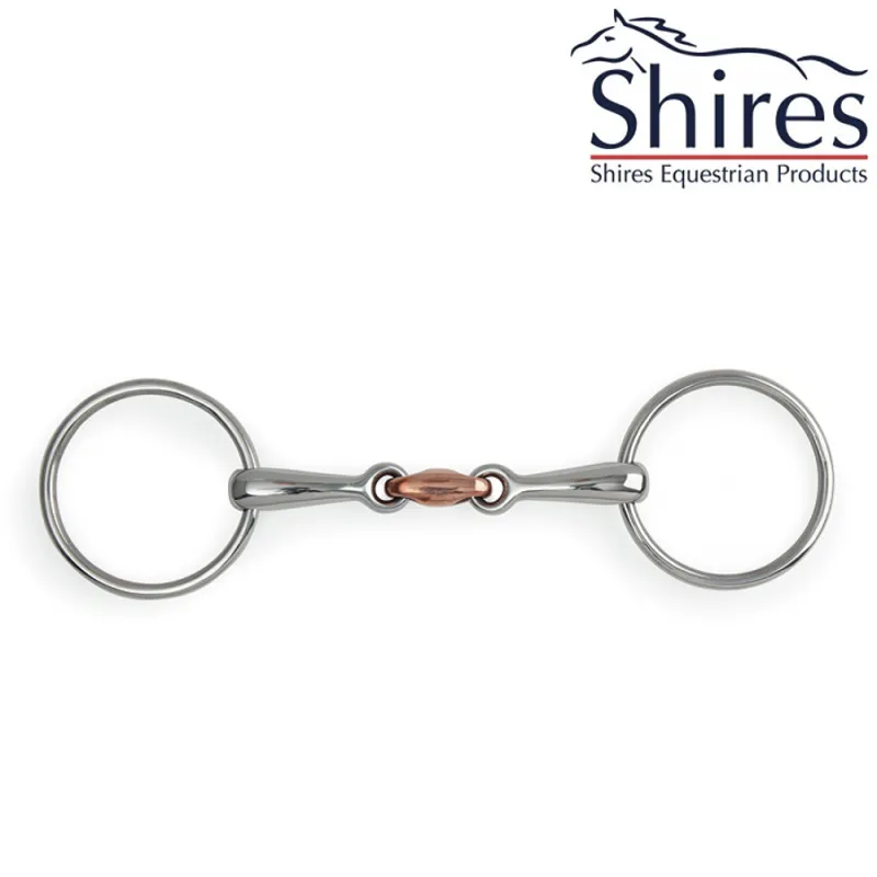 Shires Loose Ring Copper Lozenge Snaffle 