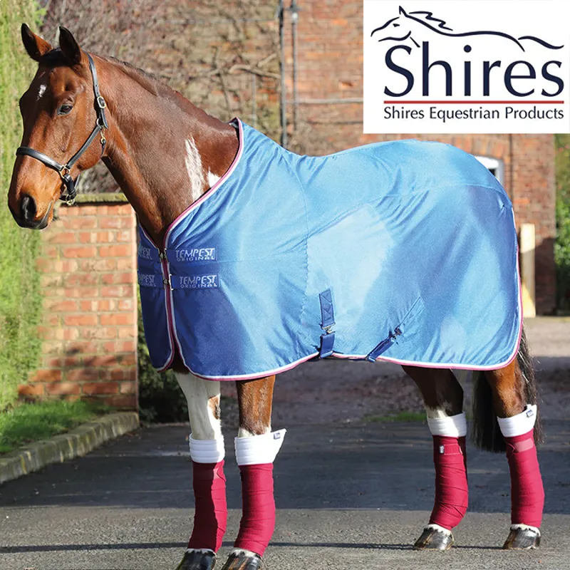 Shires Tempest Original Fleece Mesh Cooler Rug - Royal/Pink/Grey