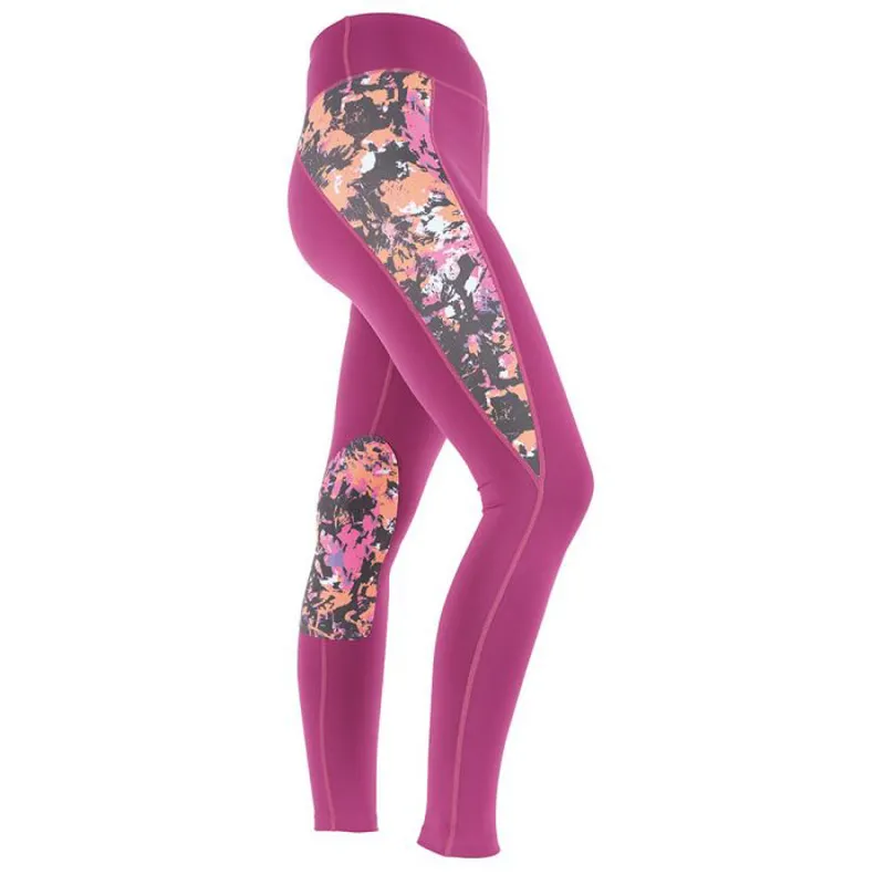 Aubrion Ladies Logan Riding Tights - Plum-1