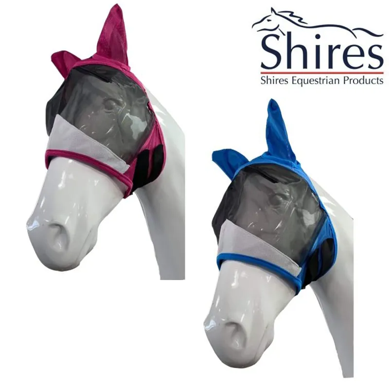 Shires Fine Mesh Fly Mask with Ears-2