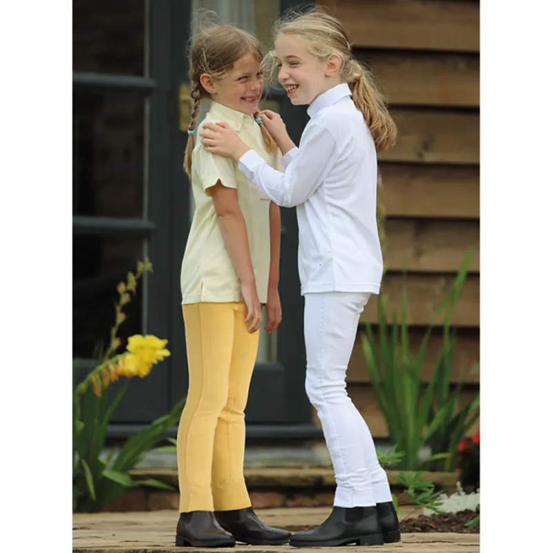 Shires Maids Saddlehugger Jodhpurs - White-1