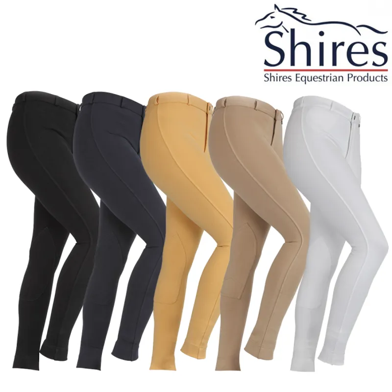Shires Maids Saddlehugger Jodhpurs - White-2