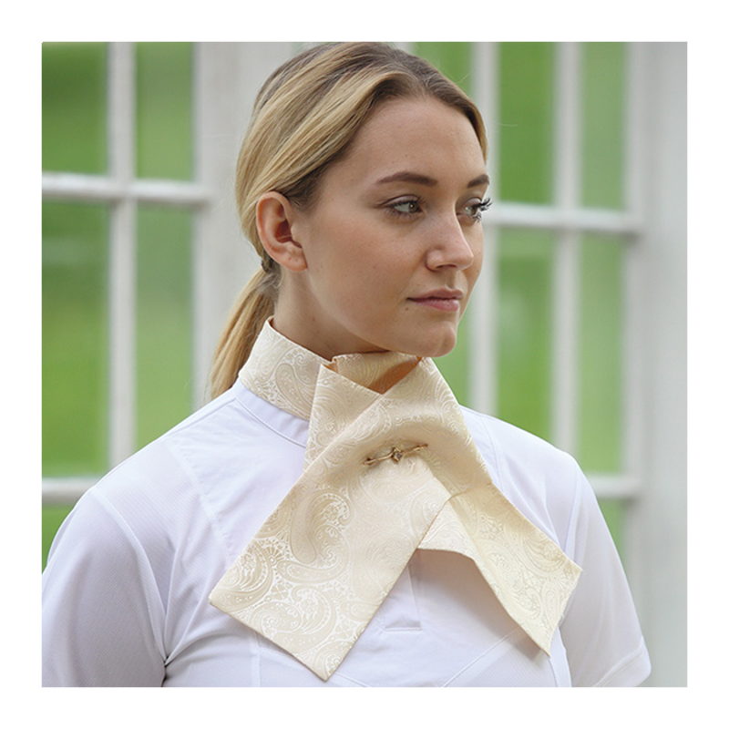 Shires Brocade Ready Tied Stock - Gold-1
