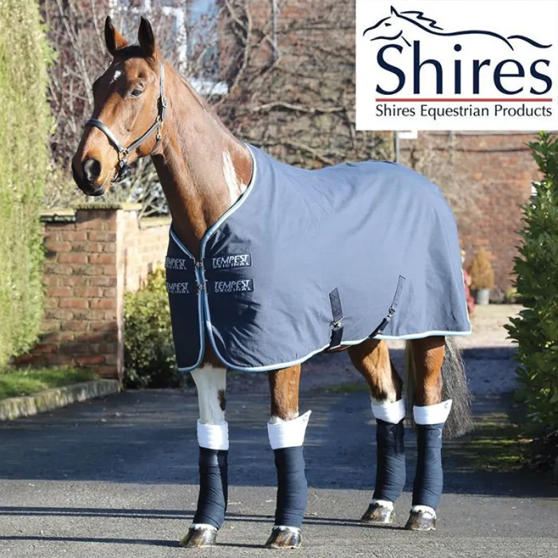 Shires Tempest Original Stable Sheet - Navy/Teal/Grey