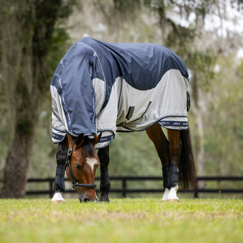 LeMieux Arika Shower-Tek Fly Rug - Navy/Grey-6