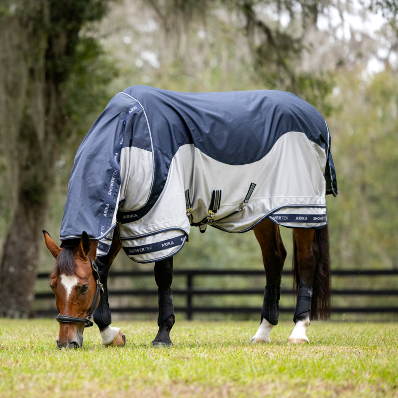 LeMieux Arika Shower-Tek Fly Rug - Navy/Grey-5