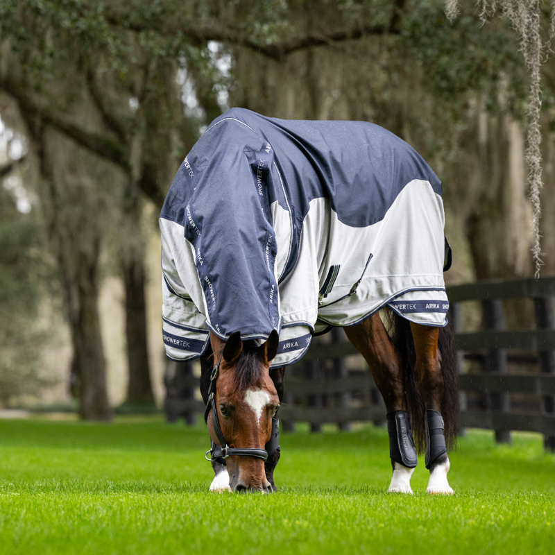 LeMieux Arika Shower-Tek Fly Rug - Navy/Grey-2