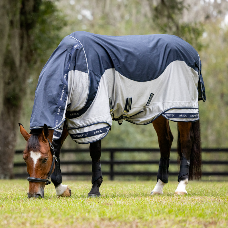 LeMieux Arika Shower-Tek Fly Rug - Navy/Grey-1