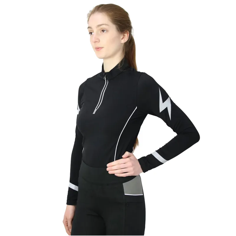 Hy Equestrian Silva Flash Base Layer - Black/Reflective Silver