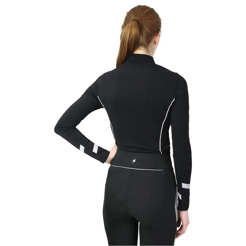 Hy Equestrian Silva Flash Base Layer - Black/Reflective Silver-1
