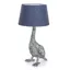 McGowan Rutherford Antique Silver Goose Table Lamp with Grey Shade