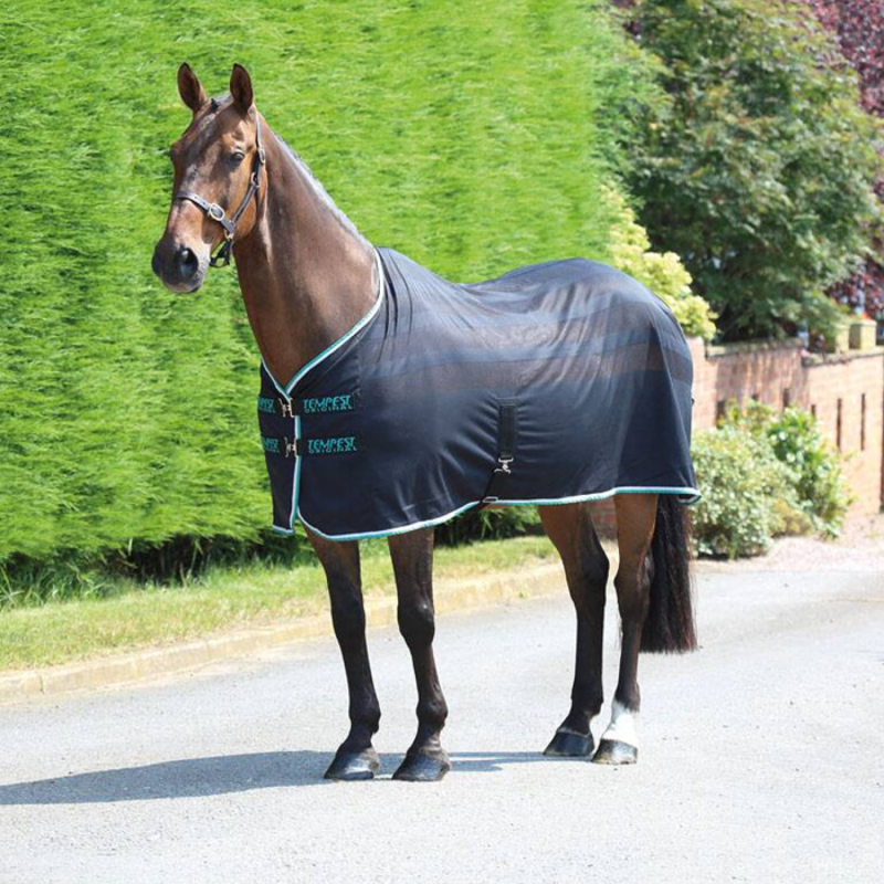 Shires Tempest Original Scrim Cooler Rug - Black-1