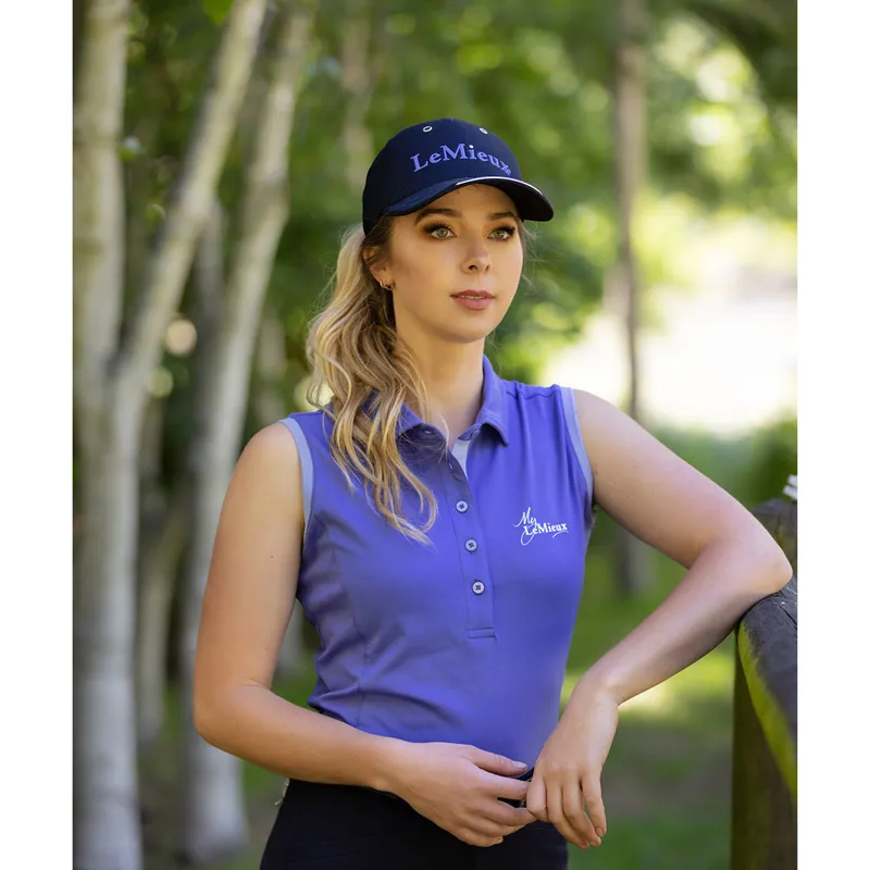 My LeMieux Sleeveless Polo - Bluebell -3