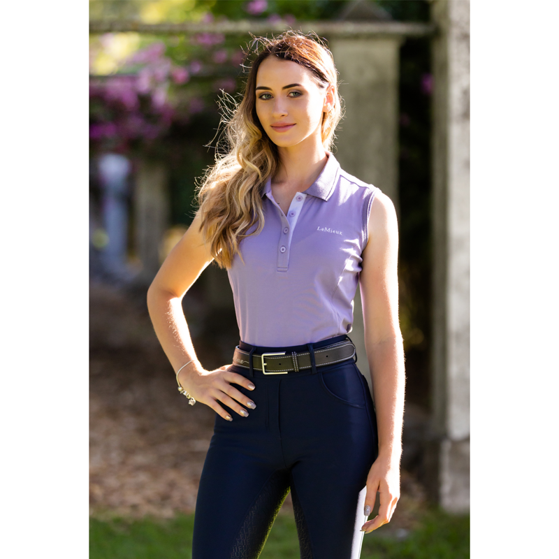 My LeMieux Sleeveless Polo Shirt - Iris-4