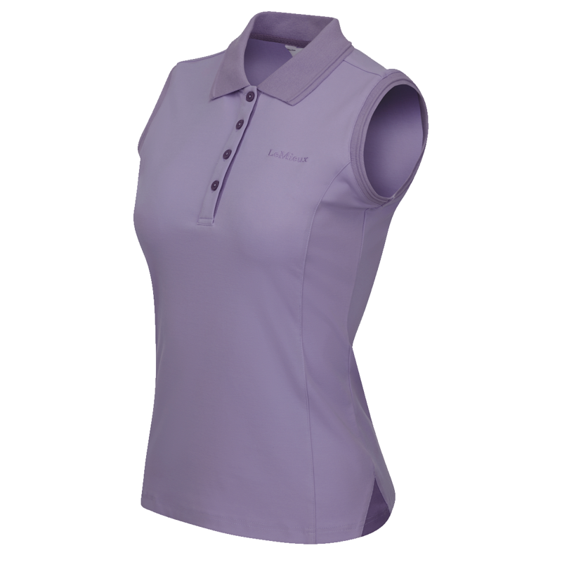 My LeMieux Sleeveless Polo Shirt - Iris-1