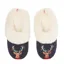 Joules Slippet Luxe Slip On Character Slippers - Navy Reindeer
