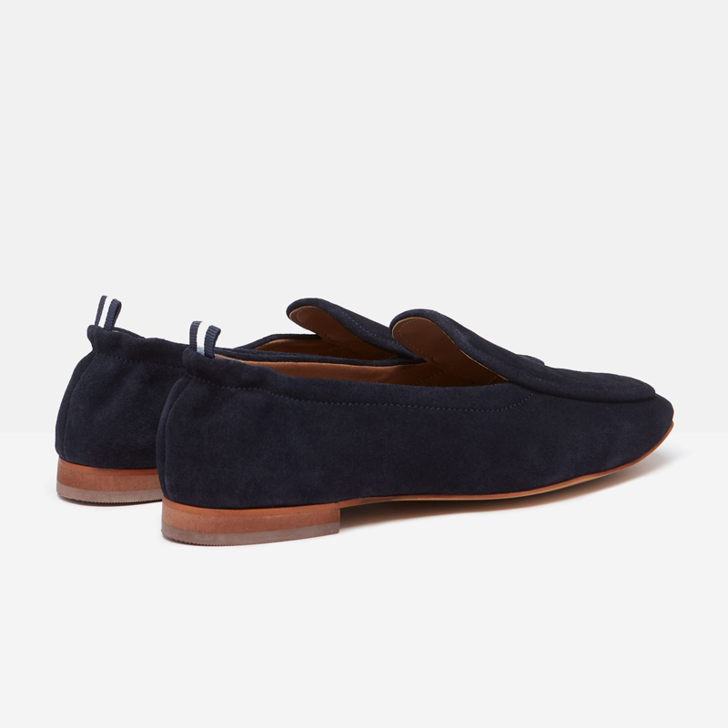 Joules Sloane Ladies Suede Loafers - French Navy-2