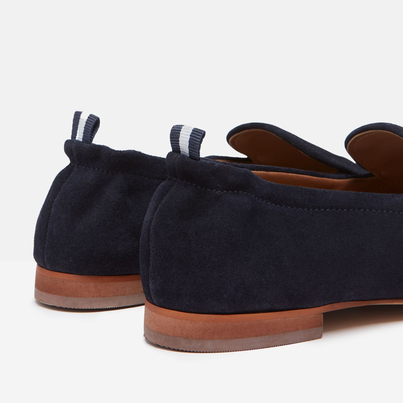 Joules Sloane Ladies Suede Loafers - French Navy-3
