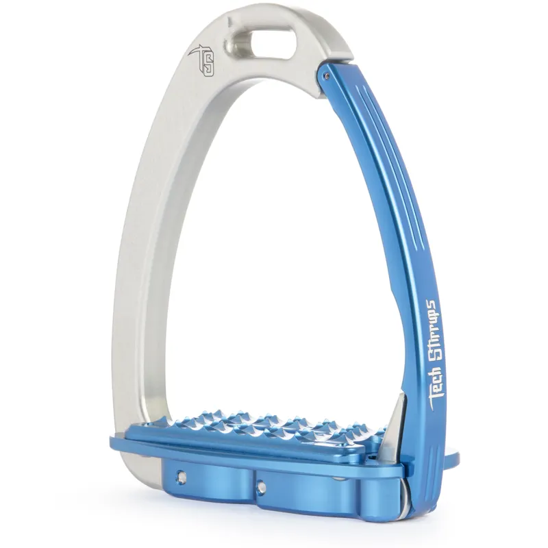 Tech Stirrups Venice Sloped Evo - Silver/Blue