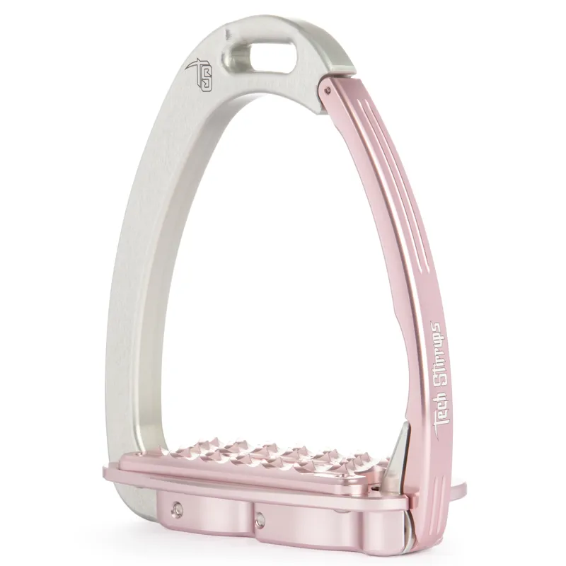 Tech Stirrups Venice Sloped Evo - Silver/Pink