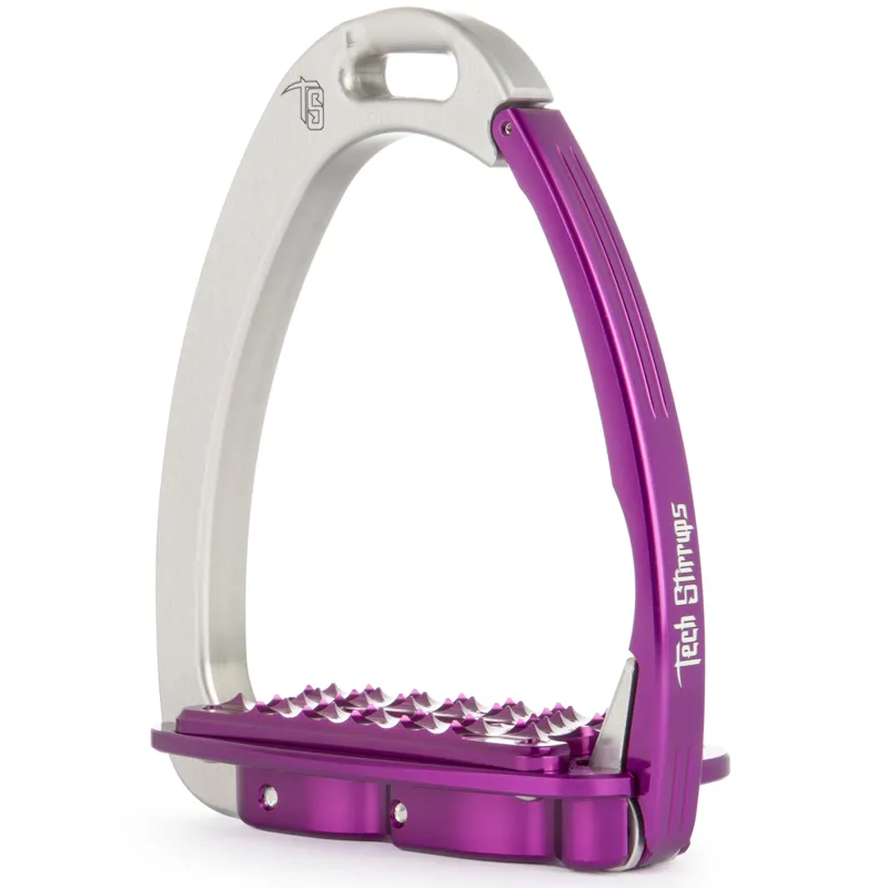 Tech Stirrups Venice Sloped Evo - Silver/Purple