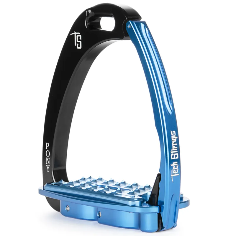 Tech Stirrups Venice Pony Sloped - Black/Blue