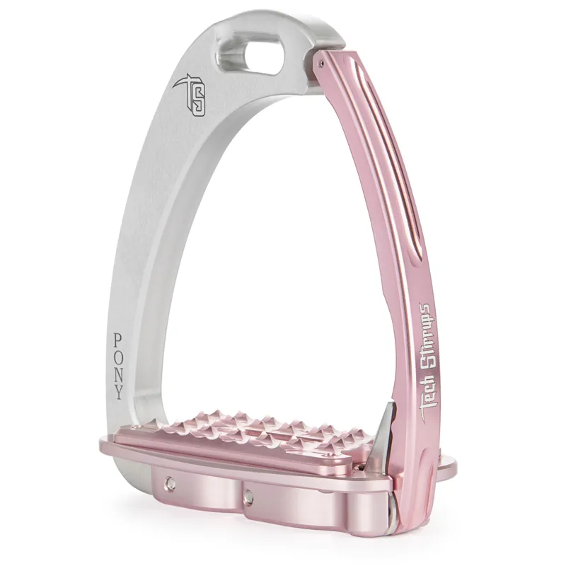 Tech Stirrups Venice Pony Sloped - Silver/Pink