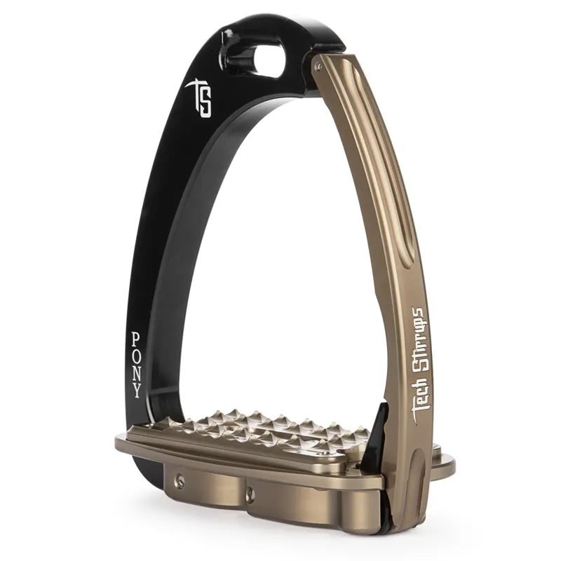 Tech Stirrups Venice Pony Sloped - Black/Brown