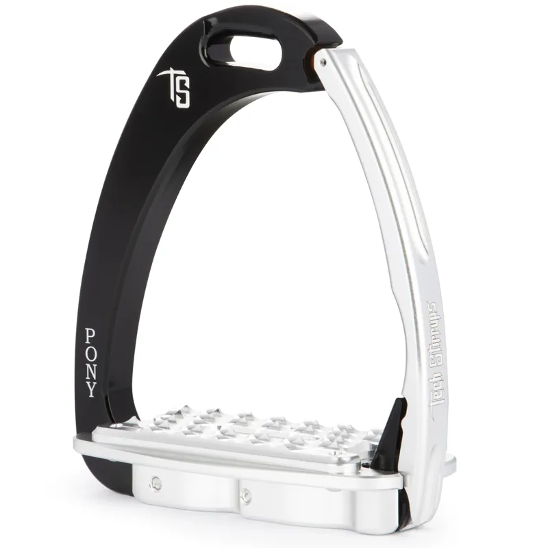 Tech Stirrups Venice Pony Sloped - Black/Silver