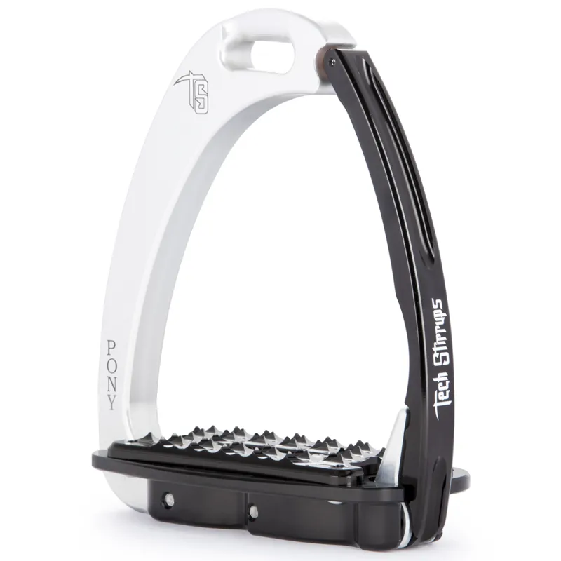 Tech Stirrups Venice Pony Sloped - Silver/Black