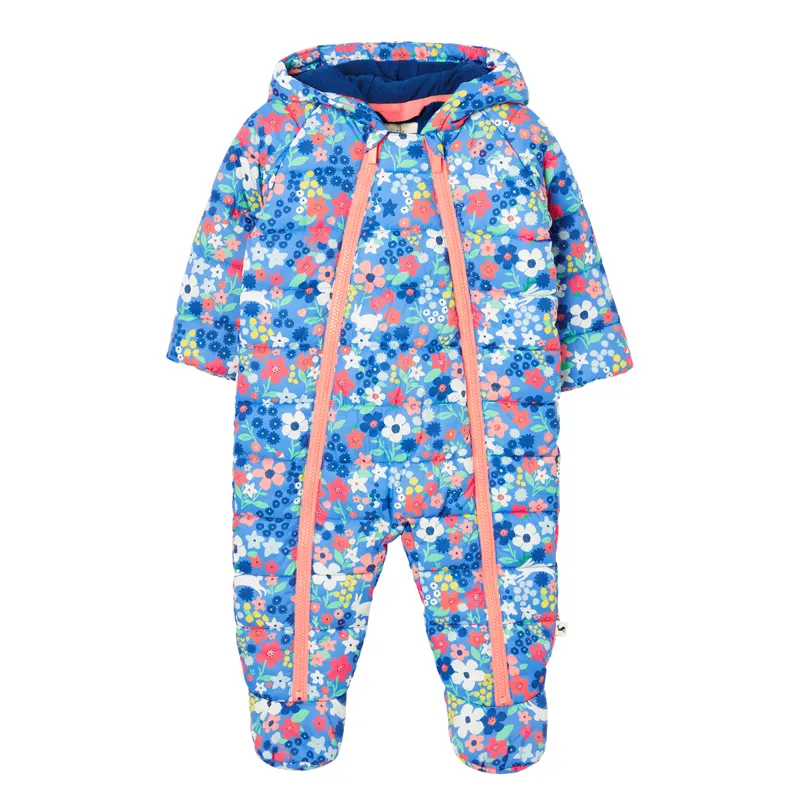 Joules Snuggle Printed All In One Pramsuit - Bunblue