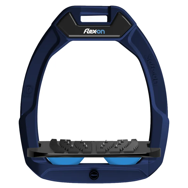 Flex-On Safe-On Inclined Ultra-Grip Stirrups - Navy/Black/Light Blue