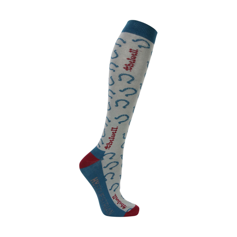 Hy Equestrian Thelwell Collection Horse Shoe Socks - Pack of 3-1