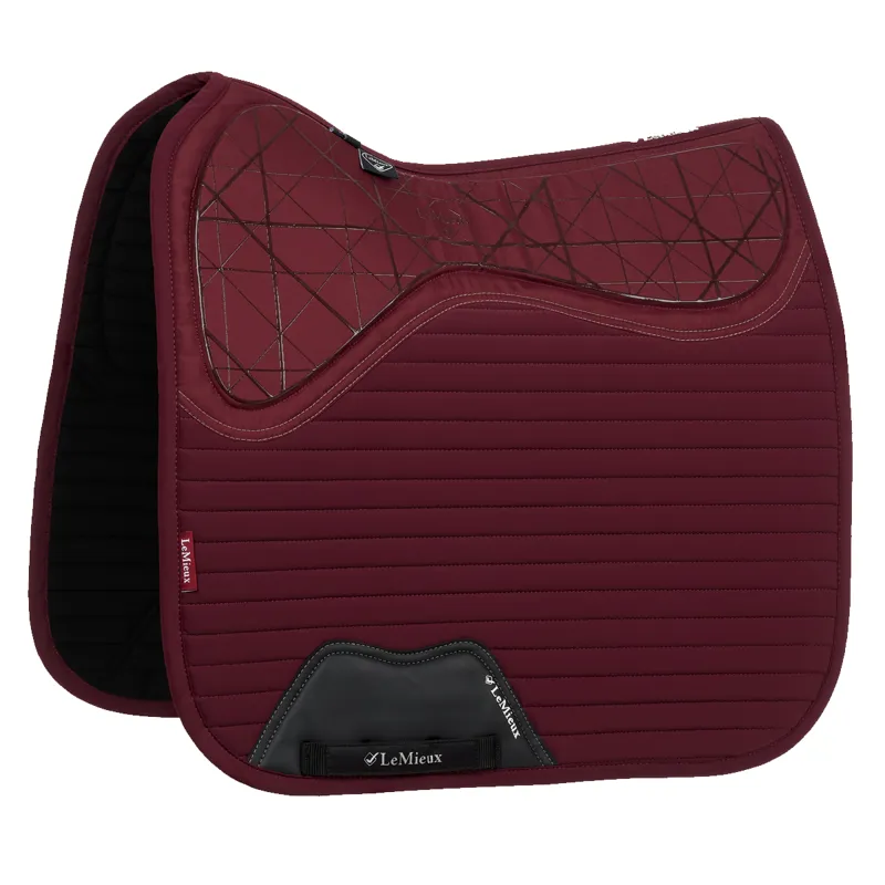 LeMieux Soft Shell Anti Slip Dressage Saddle Pad - Burgundy