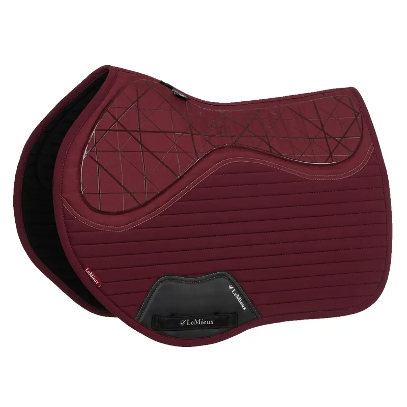 LeMieux Soft Shell Anti Slip Euro Jump Saddle Pad - Burgundy