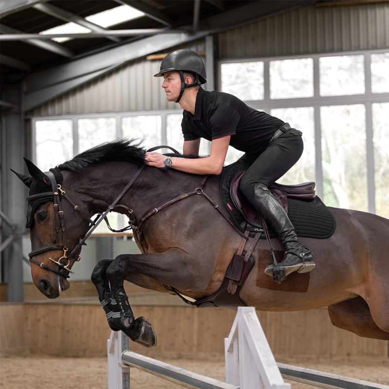 LeMieux Soft Shell Anti Slip Euro Jump Saddle Pad - Black-1