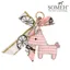 Someh Crystal Horse Keychain - Pink