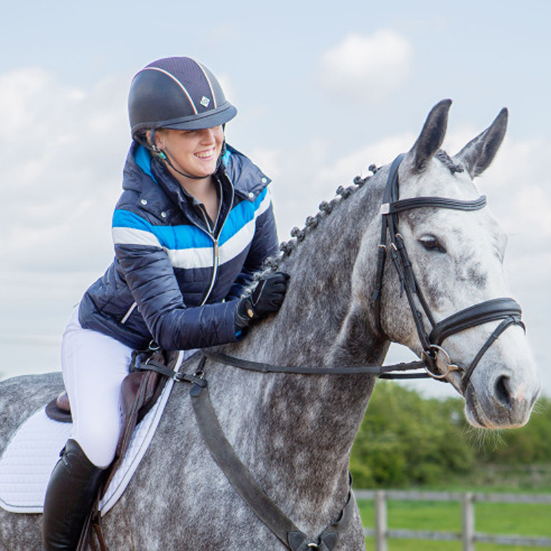 Coldstream Southdean Quilted Coat - Navy/White/Blue-3