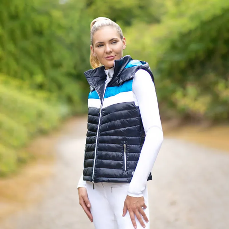 Coldstream Southdean Quilted Gilet - Navy/White/Blue-3