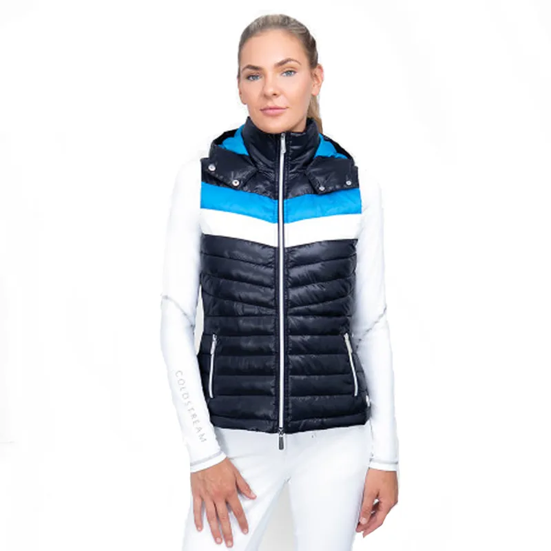 Coldstream Southdean Quilted Gilet - Navy/White/Blue