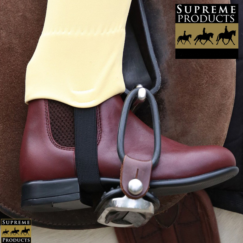 Supreme Products Junior Show Ring Jodhpur Boots - Oxblood-1