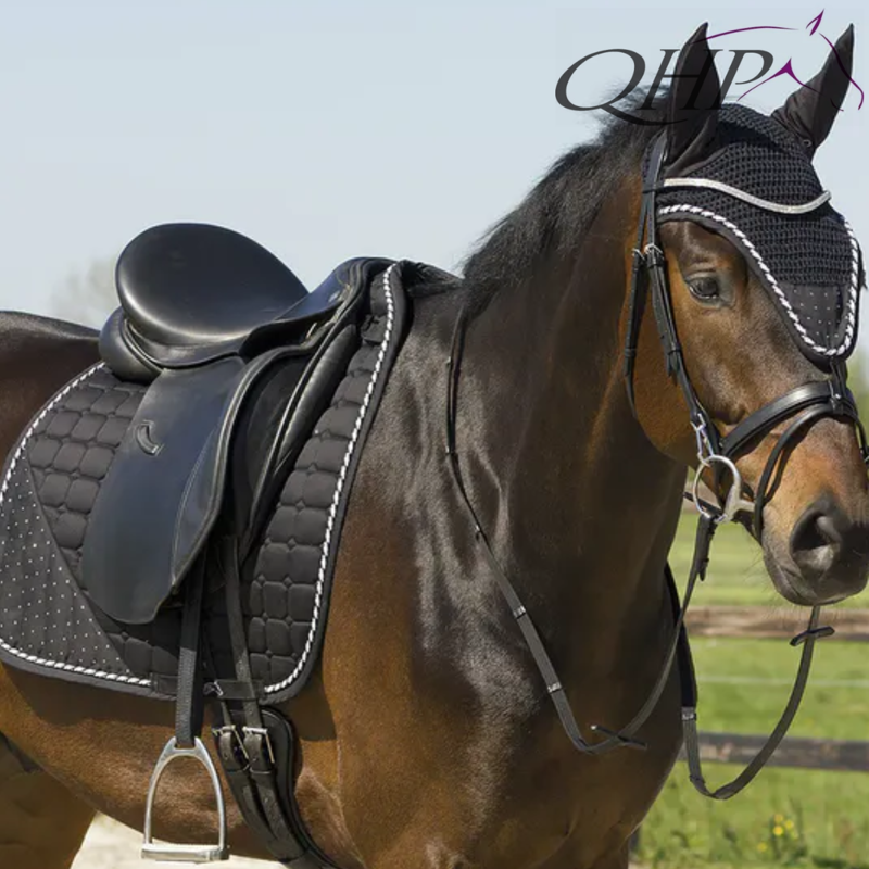 QHP Sparkle Saddlepad - Black-1