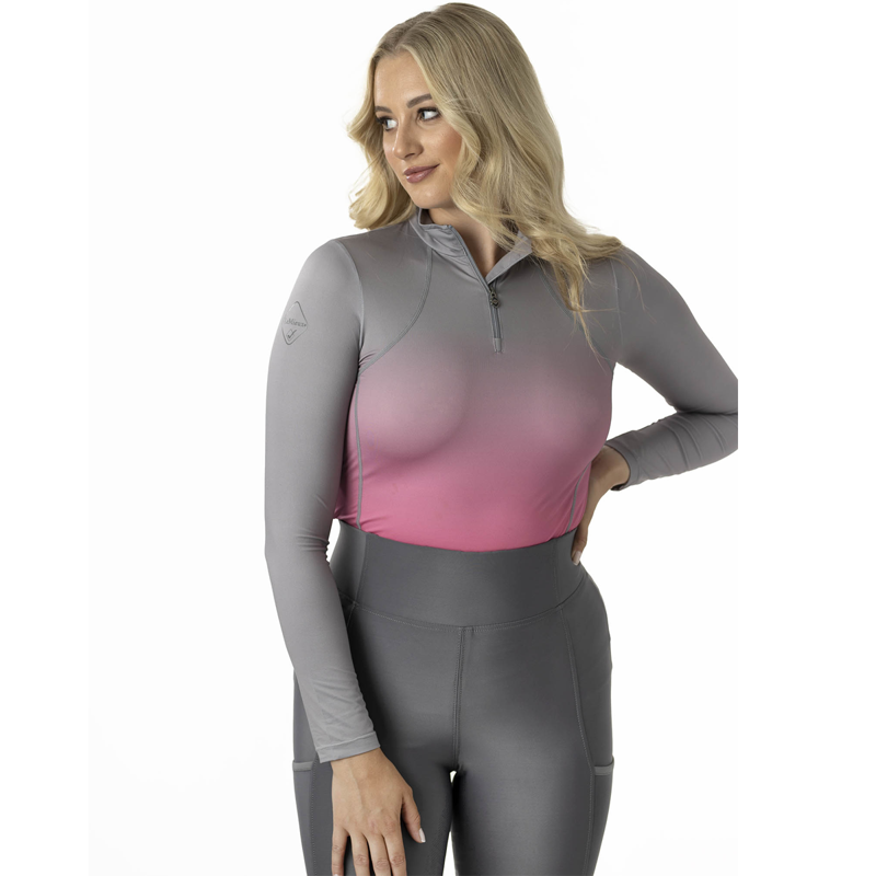 LeMieux Spectrum Base Layer - Grey/Watermelon-4