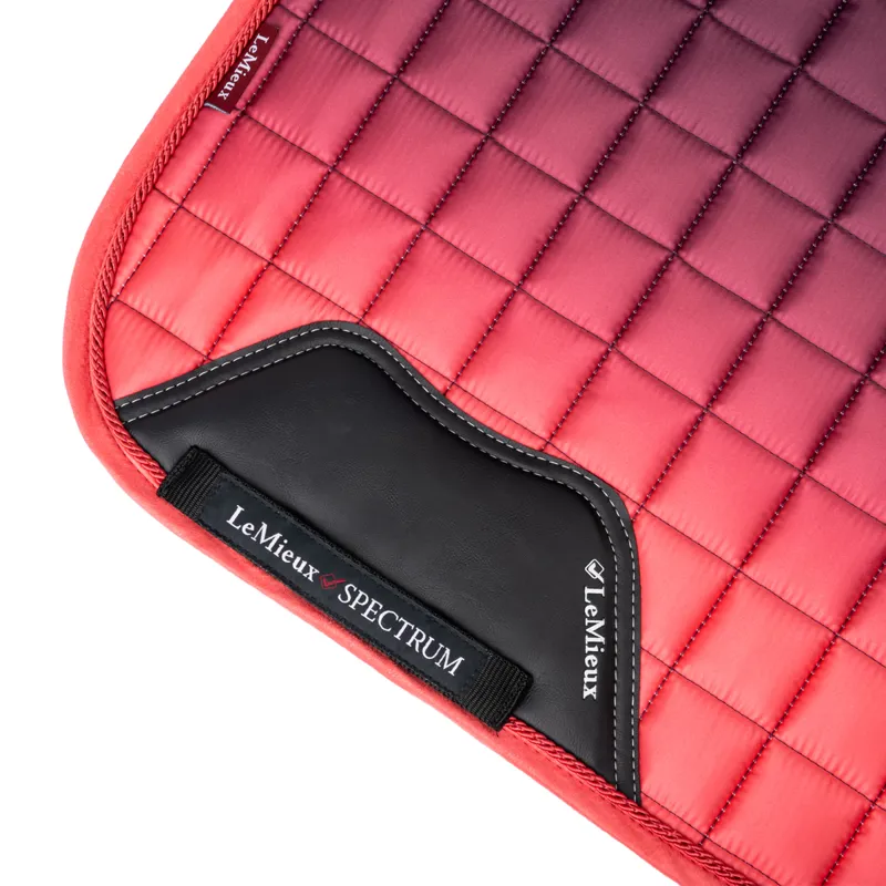 LeMieux Spectrum Dressage Square - Aubergine/Papaya-2