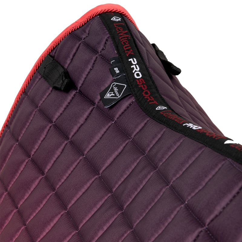 LeMieux Spectrum Dressage Square - Aubergine/Papaya-1