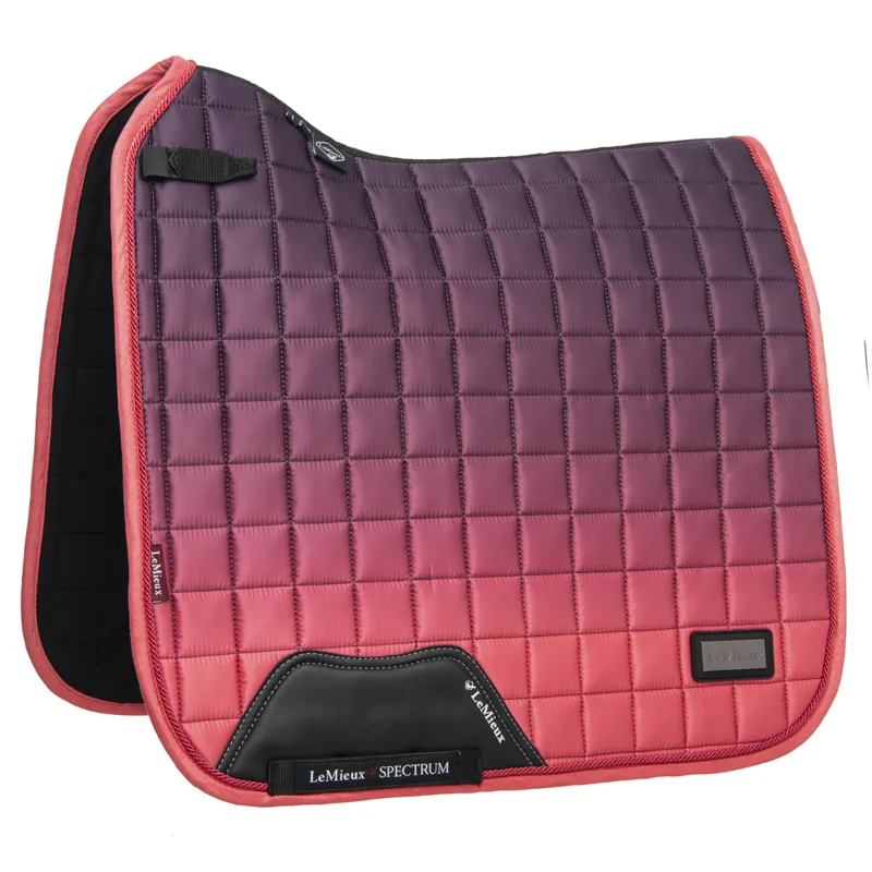LeMieux Spectrum Dressage Square - Aubergine/Papaya