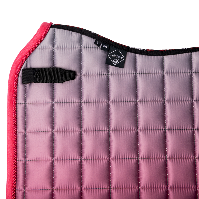 LeMieux Spectrum Dressage Square - Grey/Watermelon-1