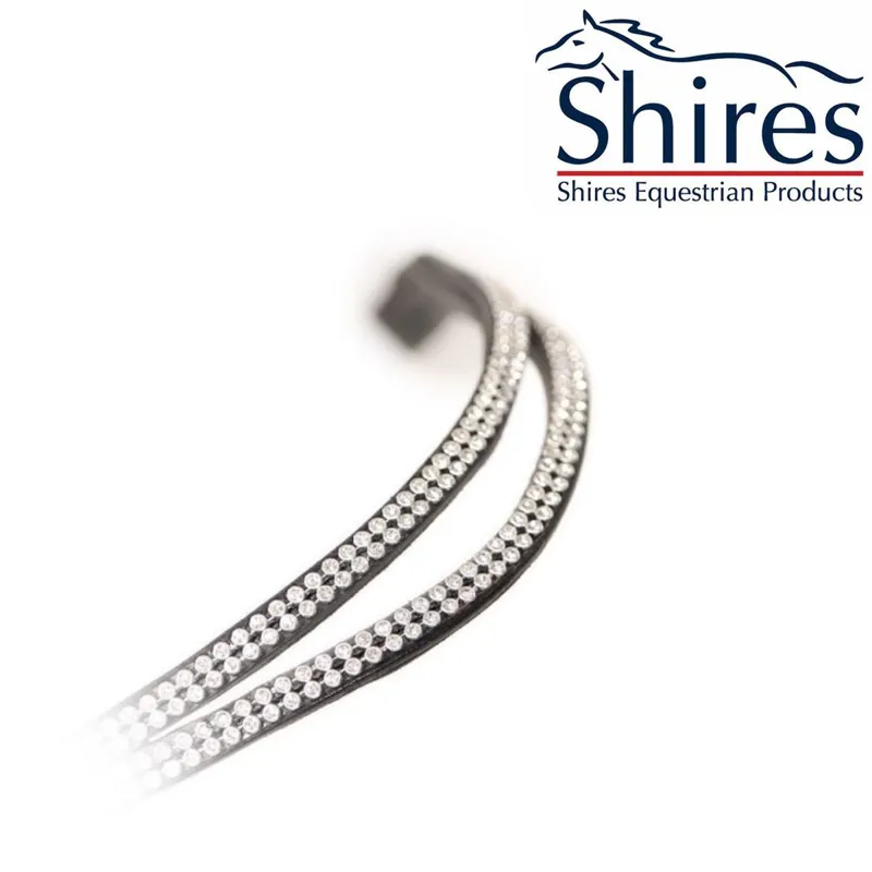 Shires Aviemore Split Diamante Browband - Havana 
